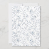 Vintage Crest Monogram Logo Botanische Bruiloft Kaart (Achterkant)