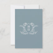Vintage Crest Regency Trouw RSVP Kaartje (Achterkant)