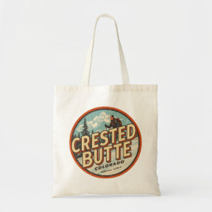 vintage Crested Butte Colorado berg buitenlucht Tote Bag