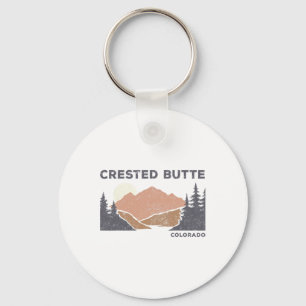 Vintage Crested Butte Retro Colorado Wandelsouveni Sleutelhanger