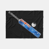 Vintage Cricket Australia Flag Aussies Pride  Fleece Deken (Voorkant (Horizontaal))