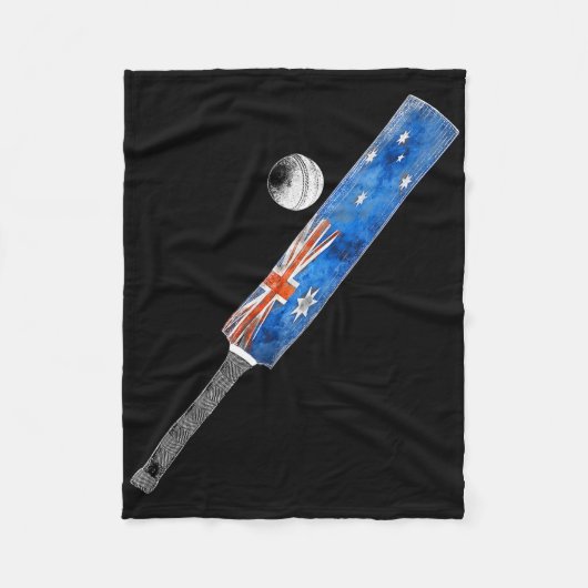 Vintage Cricket Australia Flag Aussies Pride  Fleece Deken (Voorkant)