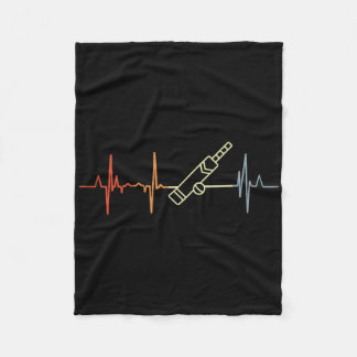 Vintage Cricket Heartbeat Cricket Player Heart Rat Fleece Deken