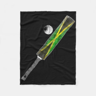 Vintage Cricket Jamaica Vlag Jamaicaanse Trots Fleece Deken
