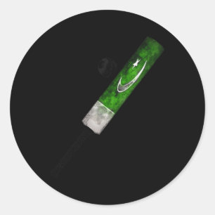 Vintage Cricket Pakistan Vlag Pakistaanse Trots  Ronde Sticker