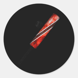Vintage Cricket Trinidad Vlag Trinidadiaanse Trots Ronde Sticker