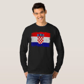Vintage Croatia Flag Croatian Independence Day T-shirt (Voorkant volledig)