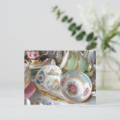 Vintage Crockery Briefkaart (Staand voorkant)
