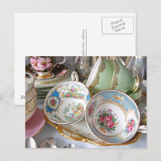 Vintage Crockery Briefkaart (Voorkant / Achterkant)