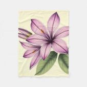 Vintage Crocus op Verweerd Papier Fleece Deken (Voorkant)