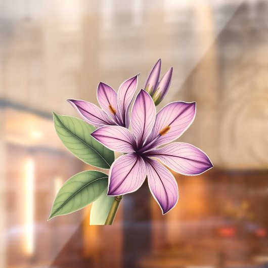 Vintage Crocus Raamsticker (Vel 2)