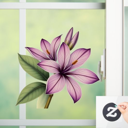 Vintage Crocus Raamsticker (Huis)