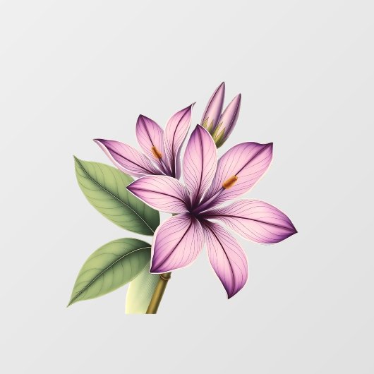 Vintage Crocus Raamsticker (Vel)