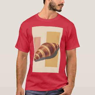 Vintage Croissant Poster Retro Bakkerij Muur Kunst T-shirt