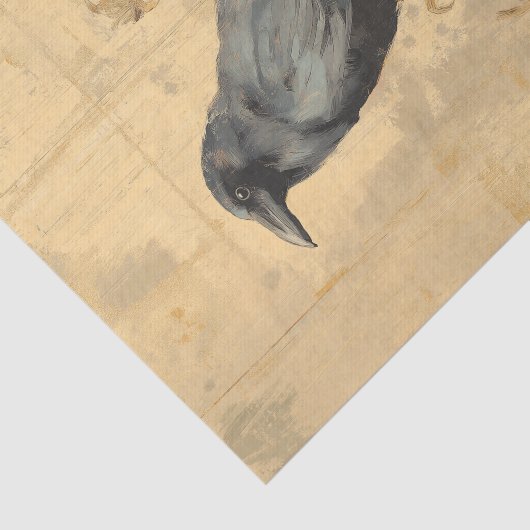 Vintage Crow Halloween Tissuepapier (Detail)