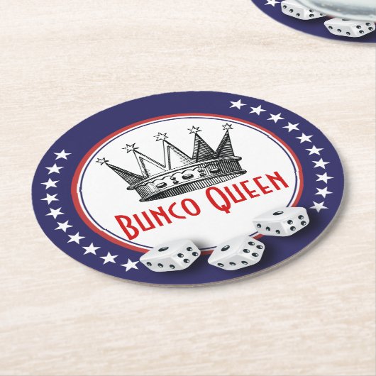 Vintage Crown Bunco Queen Onderzetters (Gebogen)