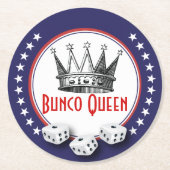 Vintage Crown Bunco Queen Onderzetters (Voorkant)