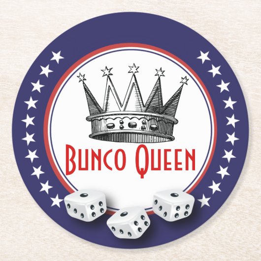 Vintage Crown Bunco Queen Onderzetters (Voorkant)