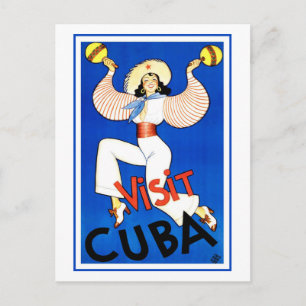 Vintage - Cuba bezoeken Briefkaart