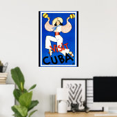 Vintage - Cuba bezoeken Poster (Thuiskantoor)