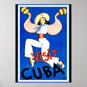 Vintage - Cuba bezoeken Poster