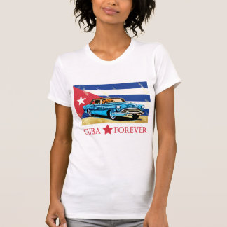 Vintage Cuba Flag Classic Car T-Shirt