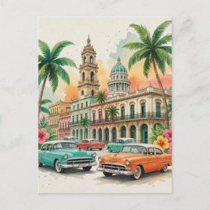 Vintage Cuba Reizen - Groeten uit Havana Briefkaart