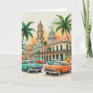 Vintage Cuba Reizen - Groeten uit Havana Kaart