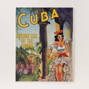 Vintage Cubaanse Toeristencommissie Tropen Reizen Legpuzzel