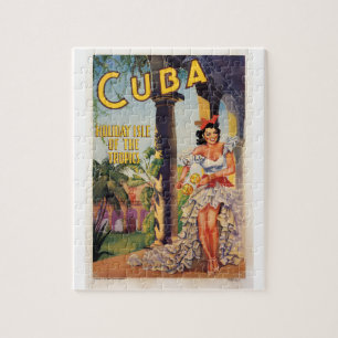 Vintage Cubaanse Toeristencommissie Tropen Reizen Legpuzzel