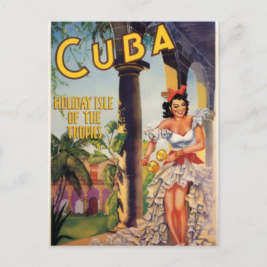 Vintage Cuban Tourist Commission Tropics Travel Briefkaart (Voorkant)