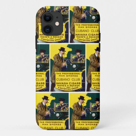 Vintage Cubano Club Cigars Case-Mate iPhone Case (Achterkant)
