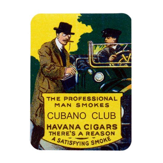 Vintage Cubano Club Cigars Magneet (Verticaal)