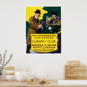 Vintage Cubano Club Cigars Poster (Keuken)