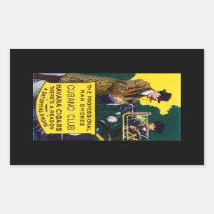 Vintage Cubano Club Cigars Rechthoekige Sticker