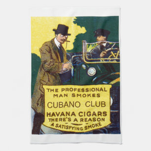 Vintage Cubano Club Cigars Theedoek