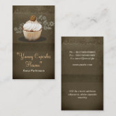 vintage cupcakes visitekaartje (Voorkant / Achterkant)