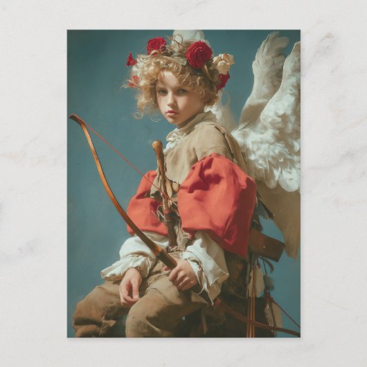Vintage Cupid Angel Briefkaart (Voorkant)