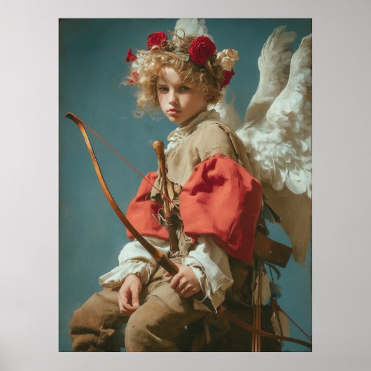 Vintage Cupid Angel  Poster (Voorkant)