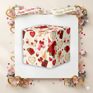 Vintage Cupid Bloemige Verjaardag Valentijn Bedankdoosjes