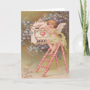 Vintage Cupid De Valentijn die ik van harte hou Feestdagen Kaart