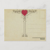 Vintage Cupid en Doves Briefkaart (Achterkant)
