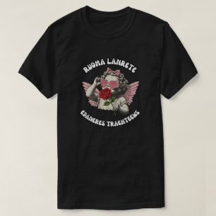 Vintage Cupid Engel met Roze Valentijn T-Shirt