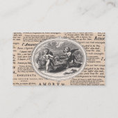 Vintage Cupid in Love Romantic Wedding Verloving Visitekaartje (Achterkant)