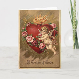 Vintage Cupid Liefdeskaart Kaart