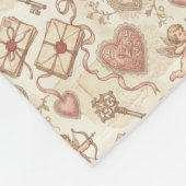 Vintage Cupid Liefdespatroon Fleece Deken (Hoek)