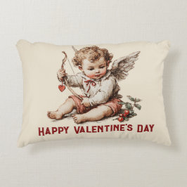 Vintage Cupid met Hartboog Accent Kussen