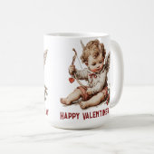Vintage Cupid met Hartboog Koffiemok (Voorkant rechts)