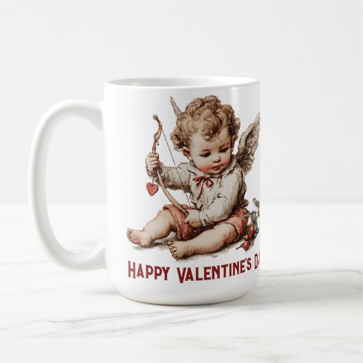 Vintage Cupid met Hartboog Koffiemok (Links)
