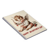 Vintage Cupid met Hartboog Notitieboek (Rechterzijde)